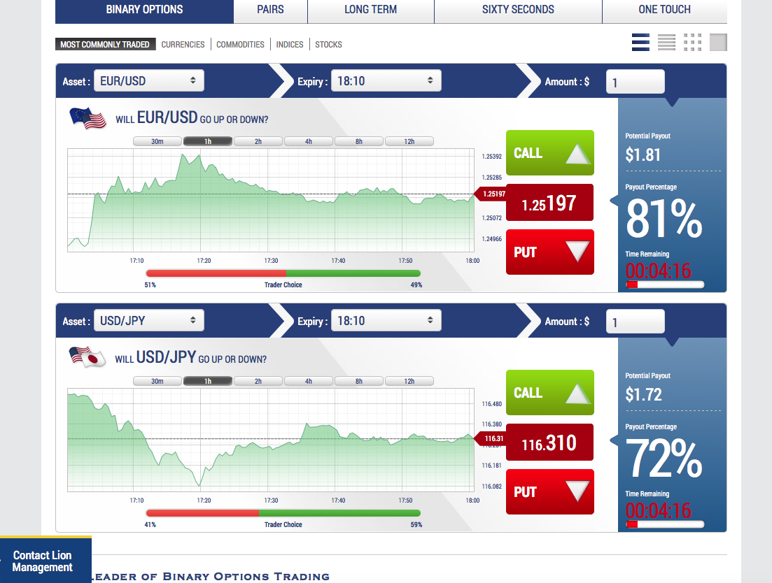 binary options platform software